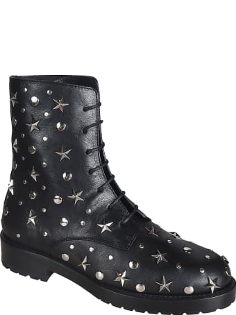 RED Valentino Embellished Combat Boots