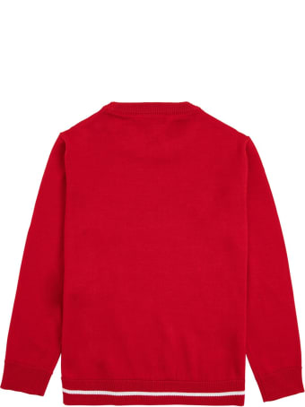 Emporio Armani Red Sweater In Wool Blend
