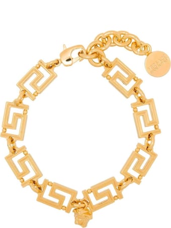 Versace Greca Golden Metal Bracelet With Logo