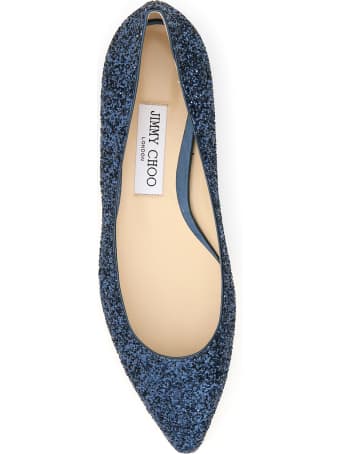 Jimmy Choo Glitter Romy Flats