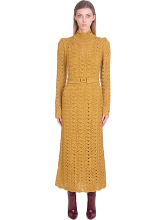 Zimmermann Dress In Yellow Wool