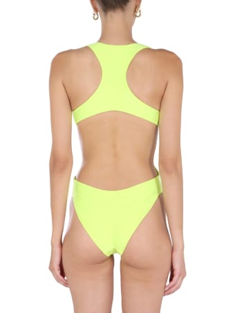 T by Alexander Wang Crystal Logo One Piece Swimsuit