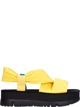 Camper Oruga Up Flats In Yellow Synthetic Fibers