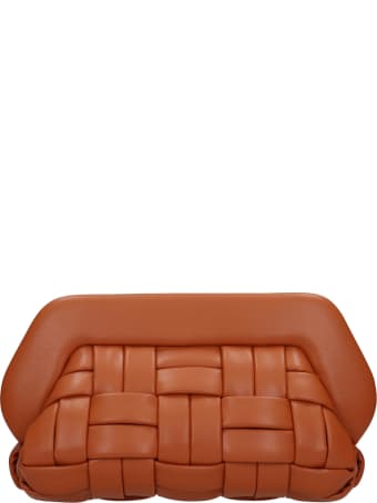 THEMOIRè Bios Weaved Clutch In Leather Color Faux Leather