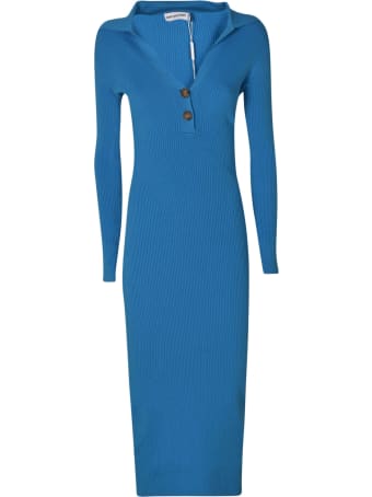 self-portrait Ribbed Knit Midi Dress