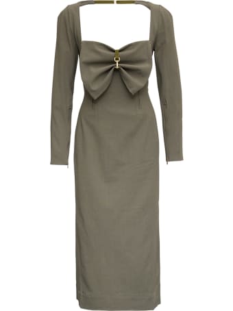 Jacquemus La Robe Terra Viscose And Linen Long Dress