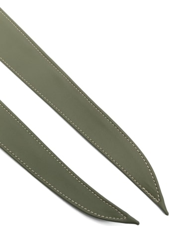 Federica Tosi Green Leather Belt With Knot Detail