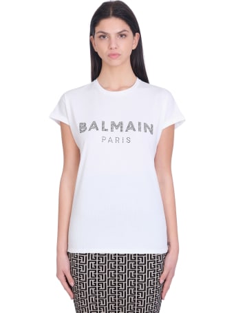 Balmain T-shirt In White Cotton
