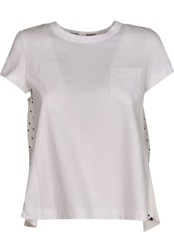 Sacai Back Paisley Print Hybrid T-shirt