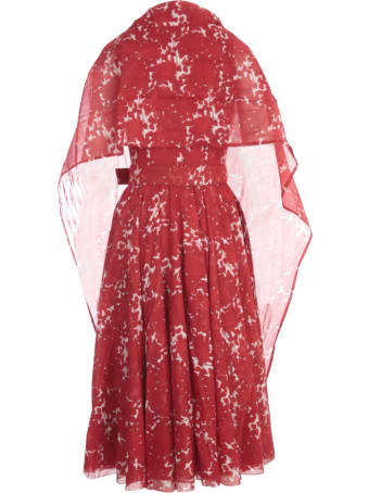 Samantha Sung Aster Printed Midi Crew Neck Sleeveless Dress
