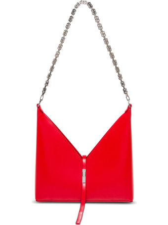 Givenchy Small Cut Out Crossbody Bag In Red Box Leather