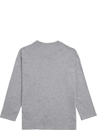 Kenzo Kids Long Sleeved Cotton T- Shirt With Print
