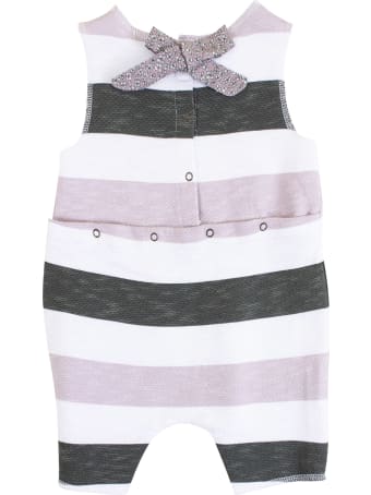 De Cavana Newborn Striped Romper