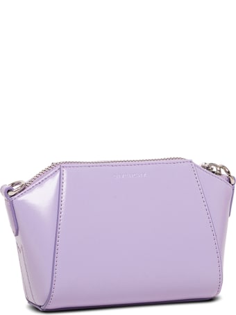 Givenchy Antigona Nano Crossbody Bag In Lilac Leather