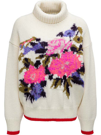 Forte_Forte Floral Print Wool Blend Sweater