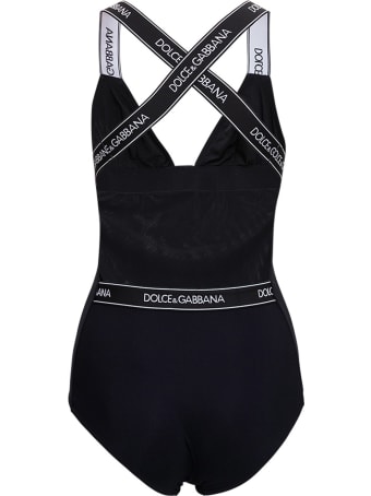 Dolce & Gabbana Black Swimsuit With Logo