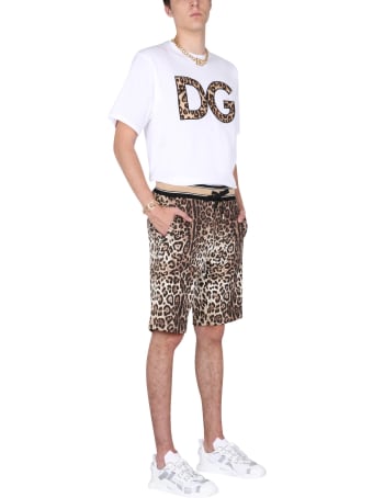 Dolce & Gabbana Bermuda With Leopard Print