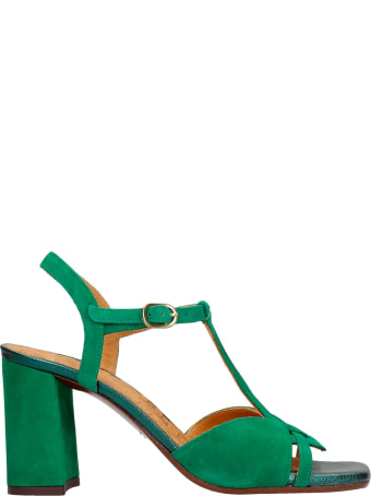 Chie Mihara Zizi Sandals In Green Suede