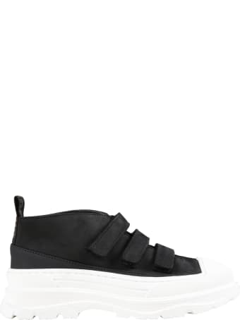 Gallucci Black Sneakers For Kids With Logo