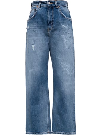 Mauro Grifoni Wide Blue Denim Leg Jeans