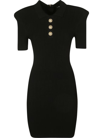 Balmain Rear Zip Slim Knit Dress