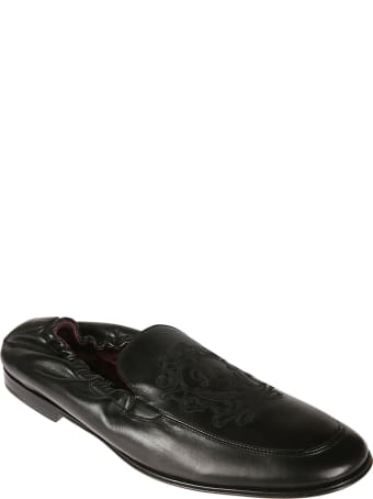 Dolce & Gabbana Logo Embroidered Loafers
