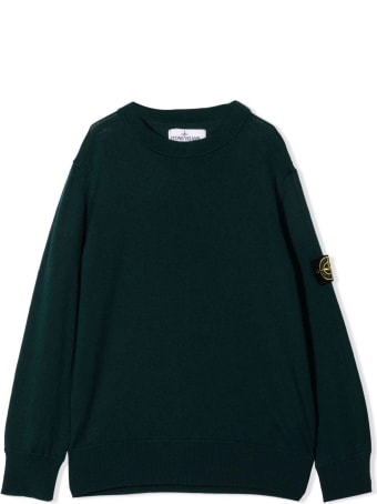 Stone Island Green Wool Jumper