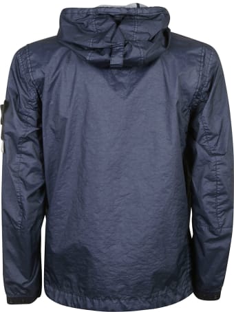 Stone Island Logo Patched Plain Windbreaker