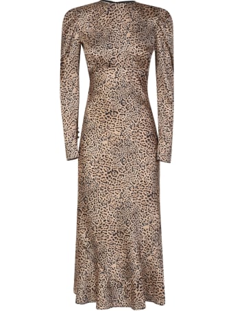 WANDERING Animalier Midi Dress