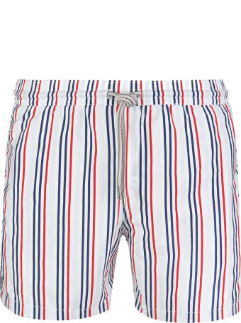 Capri Code Red And Blue Thin Striped Swimsuit