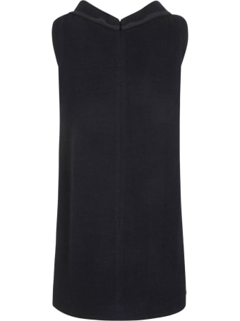 Gucci Rear Zip Embellished Sleeveless Dress