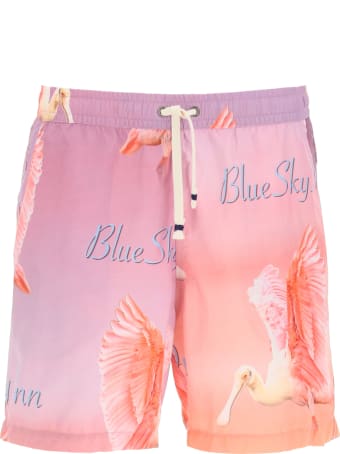 Blue Sky Inn Swim Trunks With Print