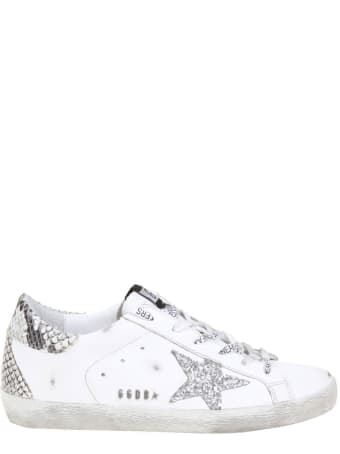 Golden Goose Super Star Sneakers In White Leather