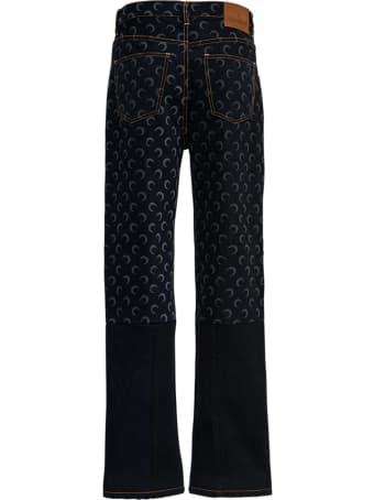 Marine Serre Moon Jeans In Recycled Denim