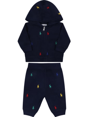 Ralph Lauren Blue Tracksuit For Baby Kids