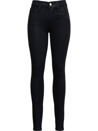 Frame Black Coated Denim Skinny Jeans