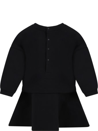 Givenchy Black Dress For Bby Girl With Logo