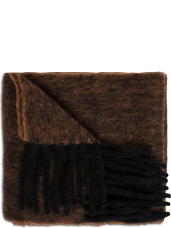 Momonì Laon Brown Wool Blend Scarf