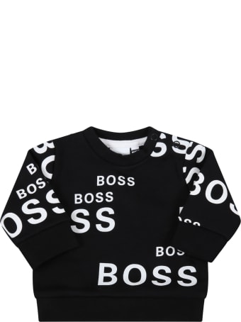 Hugo Boss Black Sweatshirt For Baby Kids With Logos
