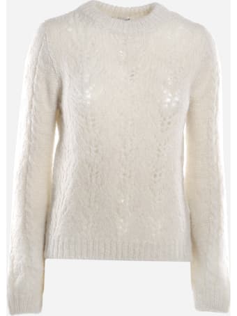 Dondup Alpaca Sweater With Woven Pattern