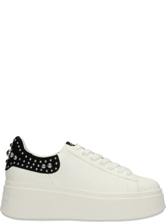 Ash Mobystuds Sneakers In White Leather
