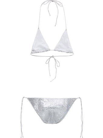 Oseree Silver Sequins Bikini