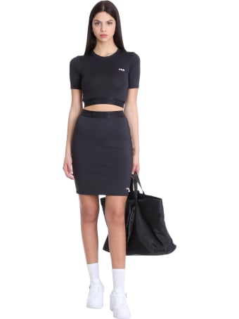 Fila Chess Skirt In Black Polyester