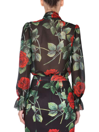 Dolce & Gabbana Shirt With Rose Print