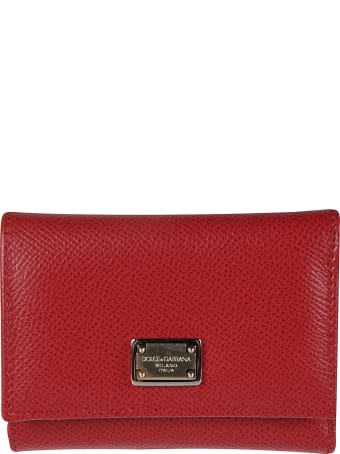 Dolce & Gabbana Logo Plaque Snap Buttoned Wallet