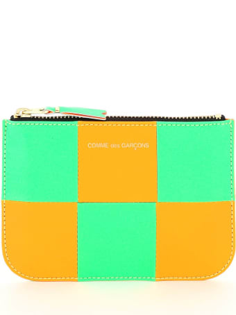 Comme des Garçons Wallet Fluo Squares Pouch
