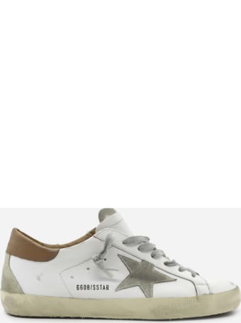 Golden Goose Superstar Sneakers In Leather With Contrasting Heel Tab