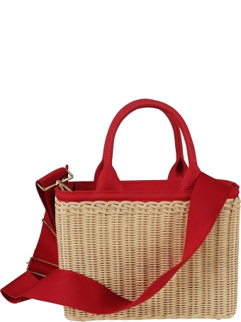 Prada Canvas Logo Shopper Bag