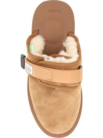 SUICOKE Zavo Suede Sabot With Shearling