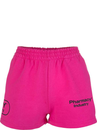 Pharmacy Industry Woman Fuchsia Shorts With Logos
